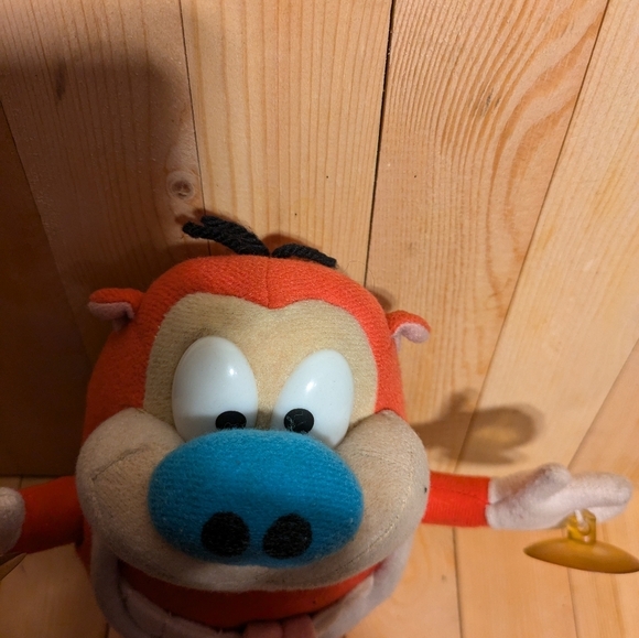 Vintage Nickelodeon ren and stimpy Red and Blue Plush Stuffed Animal Toy - Picture 4 of 8